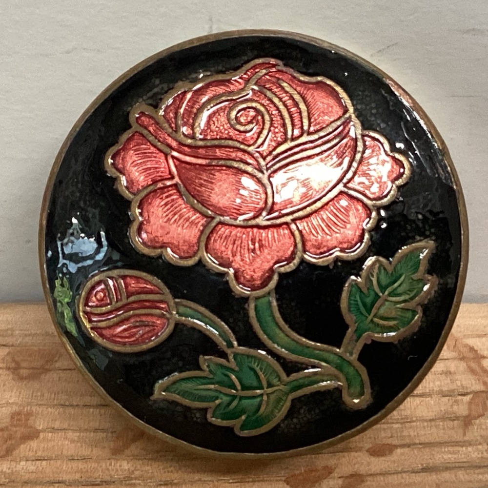 🔴 Flower Design - Metal Crafted - Trinket Box - Jewelry - Candles - Rings - More